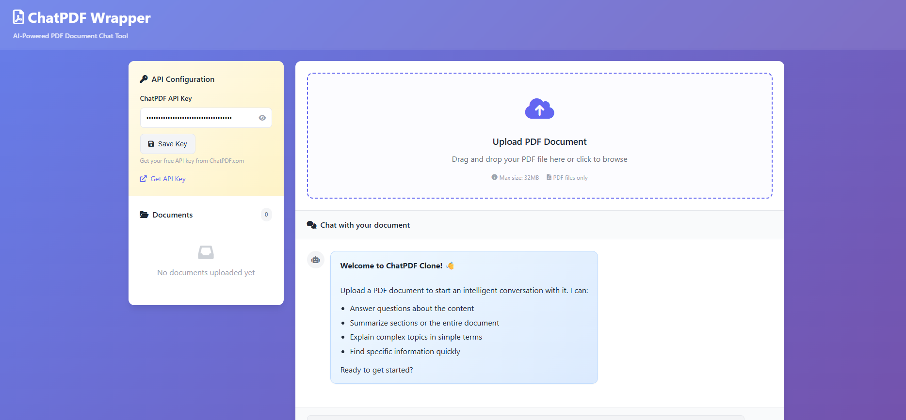 ChatPDF Wrapper Project